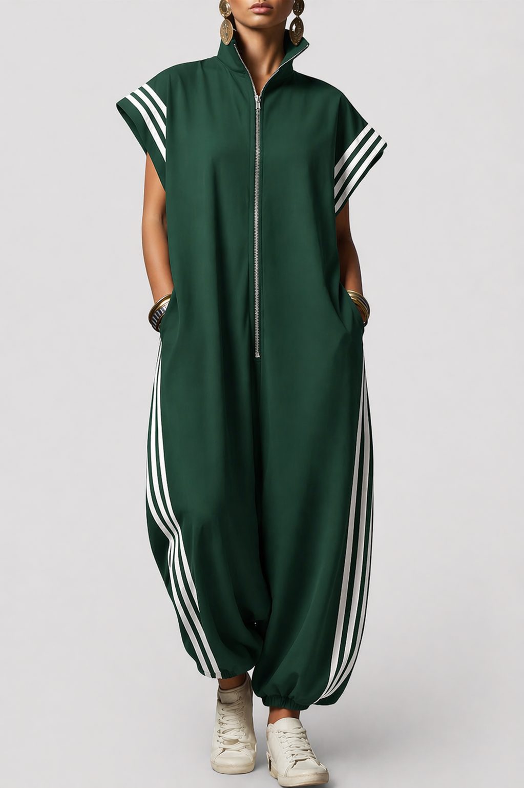 Lismore | Sleeveless Jumpsuit with Zip Neck for Women