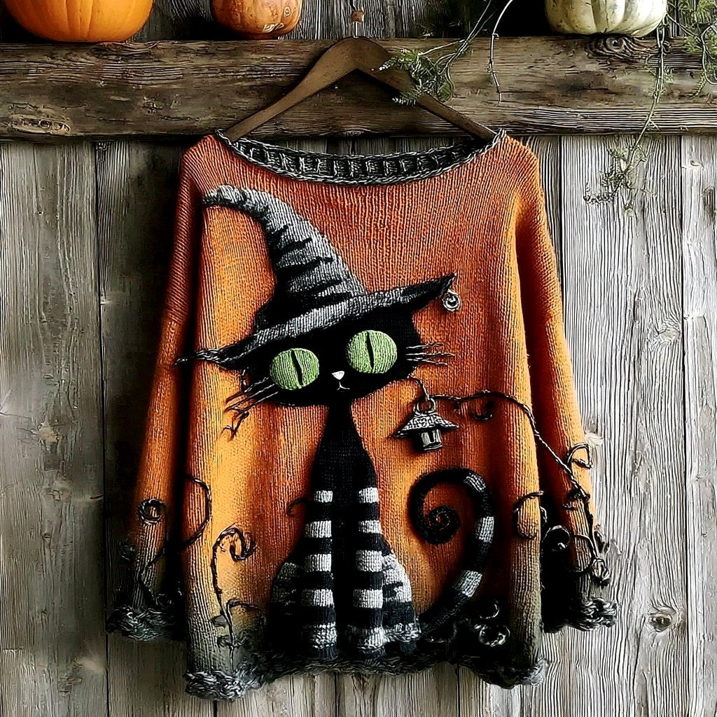 Loisa - Women's Halloween Graphic Knit Sweater