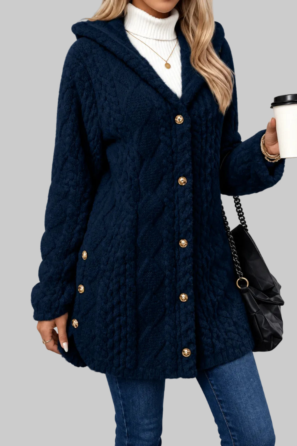 Loisa - Women's Hooded Plush Fleece Jacket