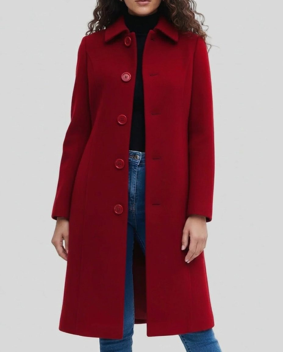 Leda | Long Single-Breasted Trench Coat for Women