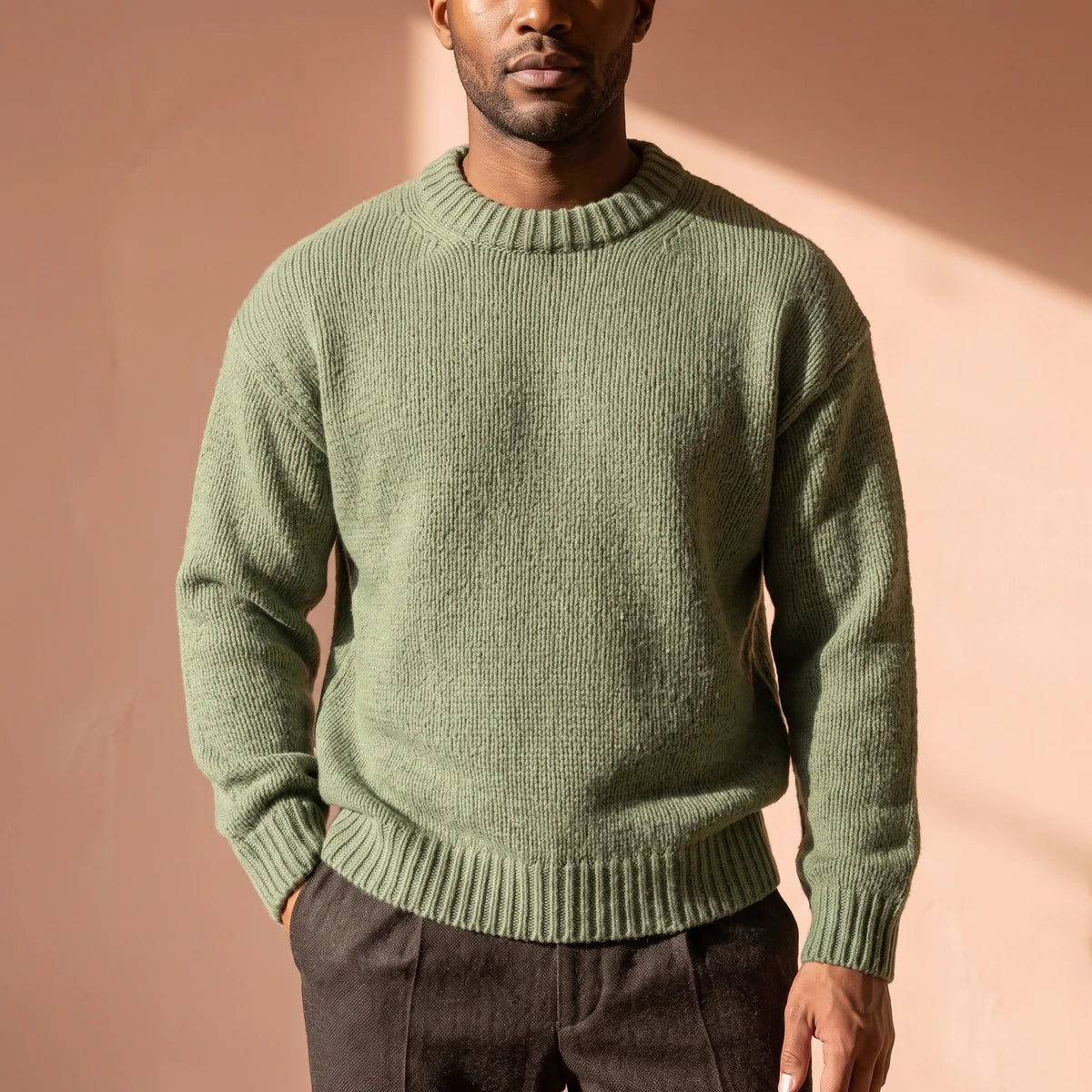 Lorcan Relaxed Textured Knit Crew Sweater