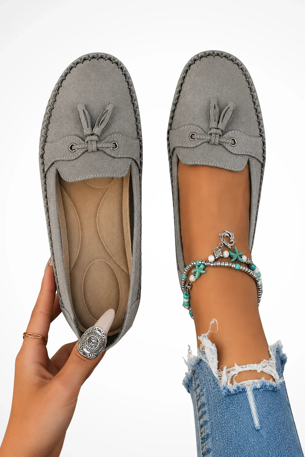 Lottie | Women's Suede Orthopedic Slip On Loafer Shoes