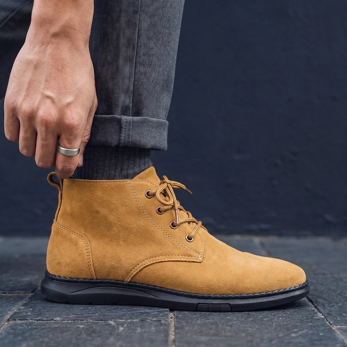 Lucas Napped Suede Lace Up Chukka Boots