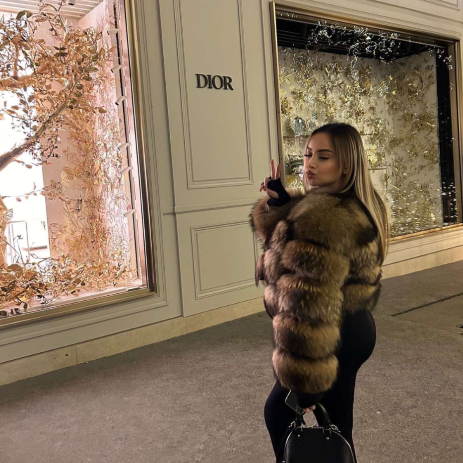 Lisa | Womens Faux Fur Jacket, Soft and Warm | Tailored Cut for Daytime Errands and Evenings Out | Brown and Black S-XL