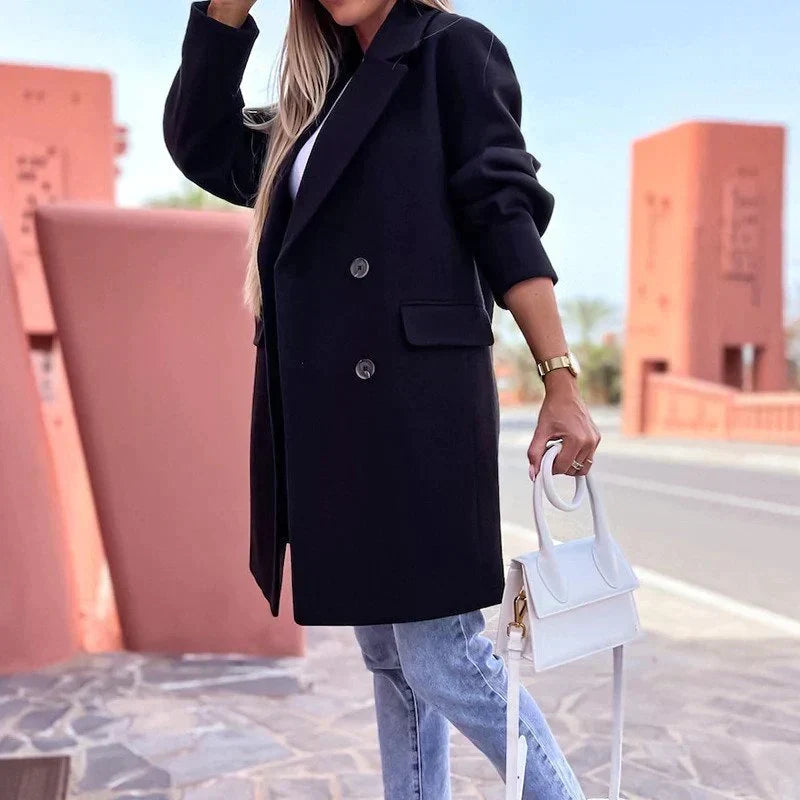 Women's Tailored Longline Overcoat – Classic Winter Coat
