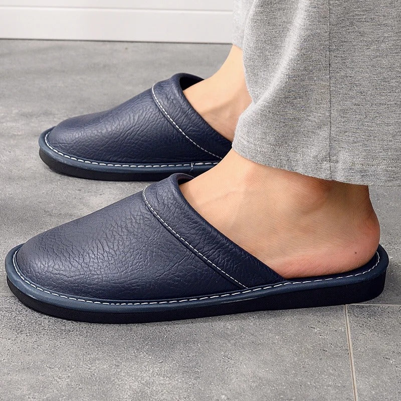 Women's Mule Slippers in Vegan Leather | Closed Toe House Shoes with an Open Back | Sizes 5.5 to 12.5, 6 Colors