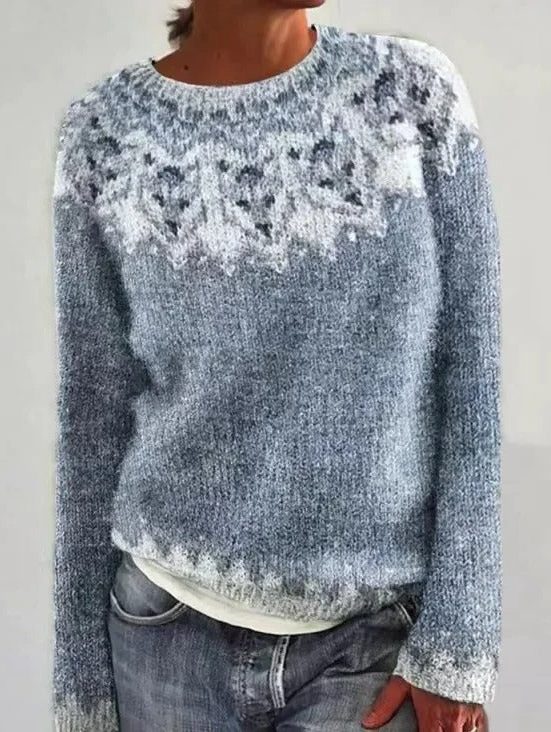Magdalena | Fair Isle Knit Sweater with Crew Neck for Women