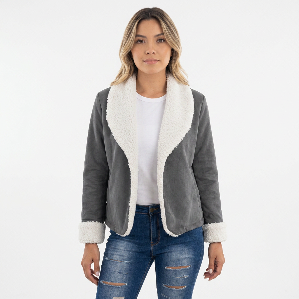 Women's Suede-Effect Fall Jacket