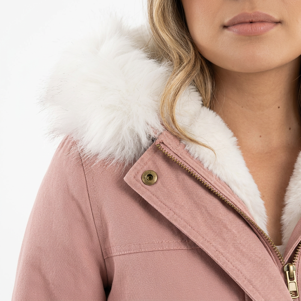 Hooded Button-Front Winter Jacket