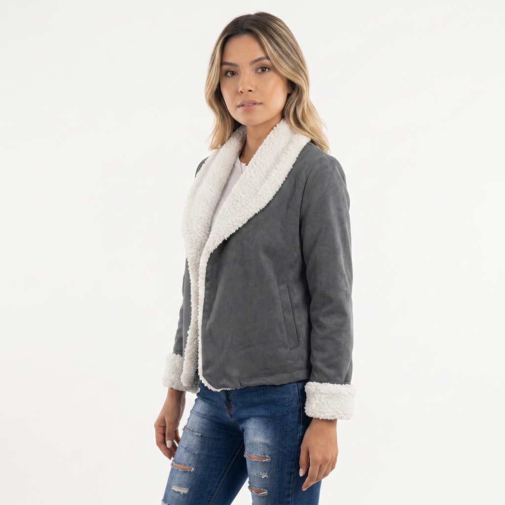 Women's Suede-Effect Fall Jacket