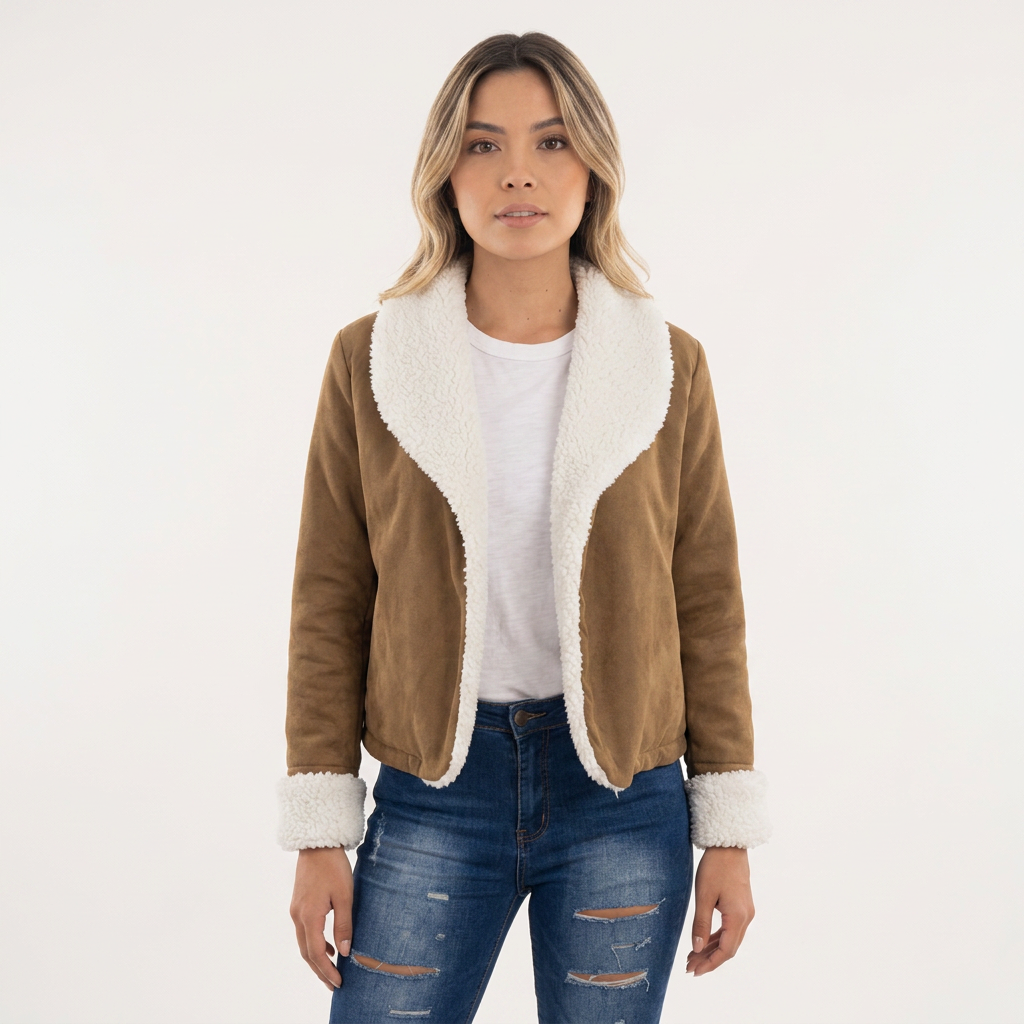 Women's Suede-Effect Fall Jacket