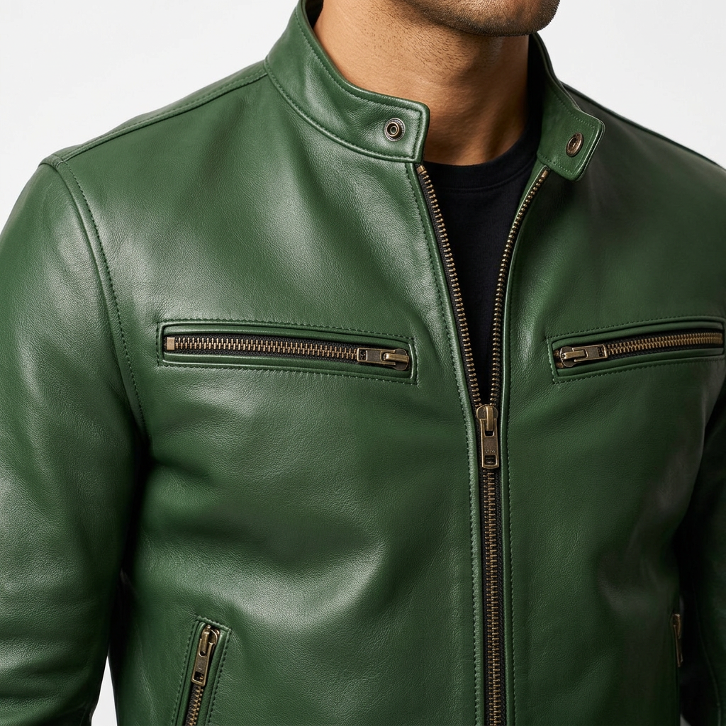 Men's Vintage Leather-Like Jacket