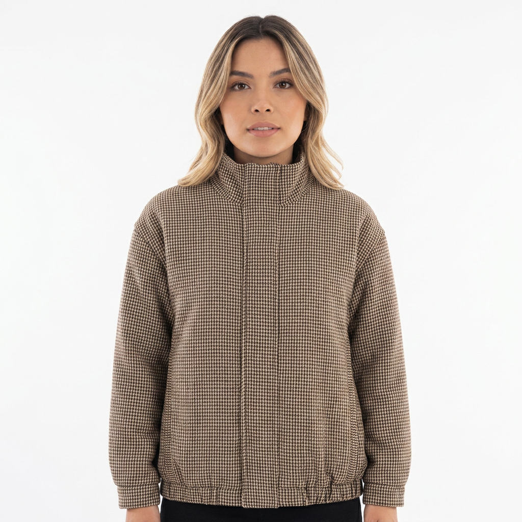 Women's Plaid Aviator Jacket