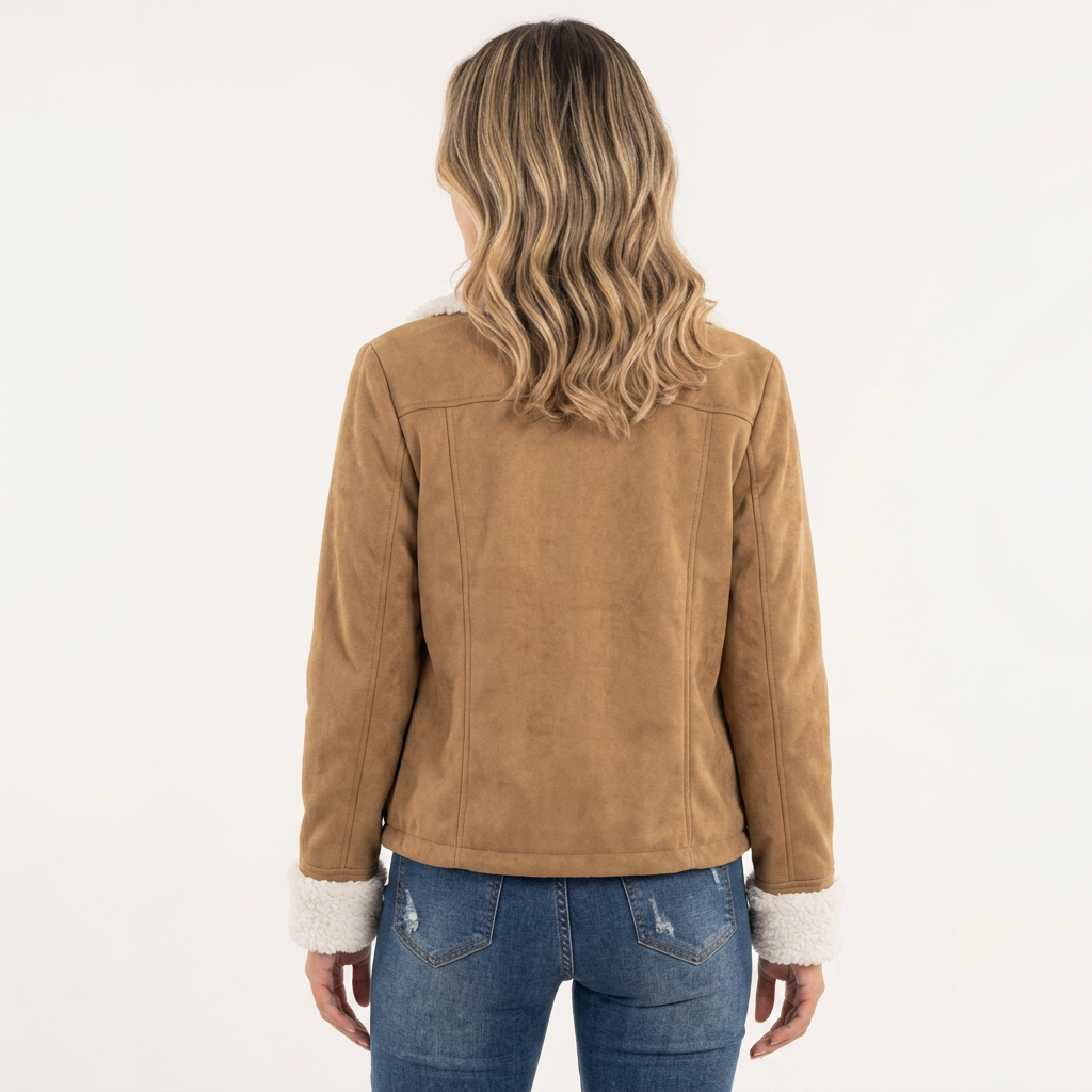 Women's Suede-Effect Fall Jacket