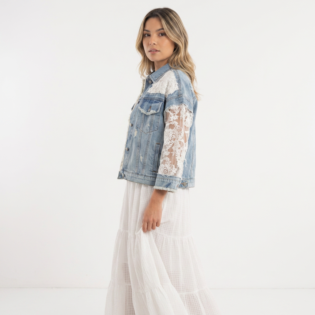 Women's Patchwork Denim Jacket