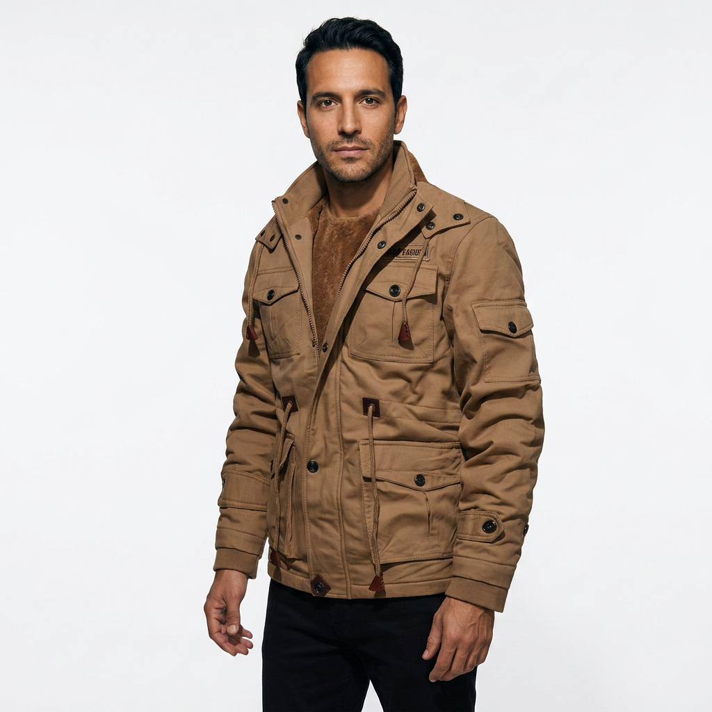 Multi-Pocket Lined Jacket