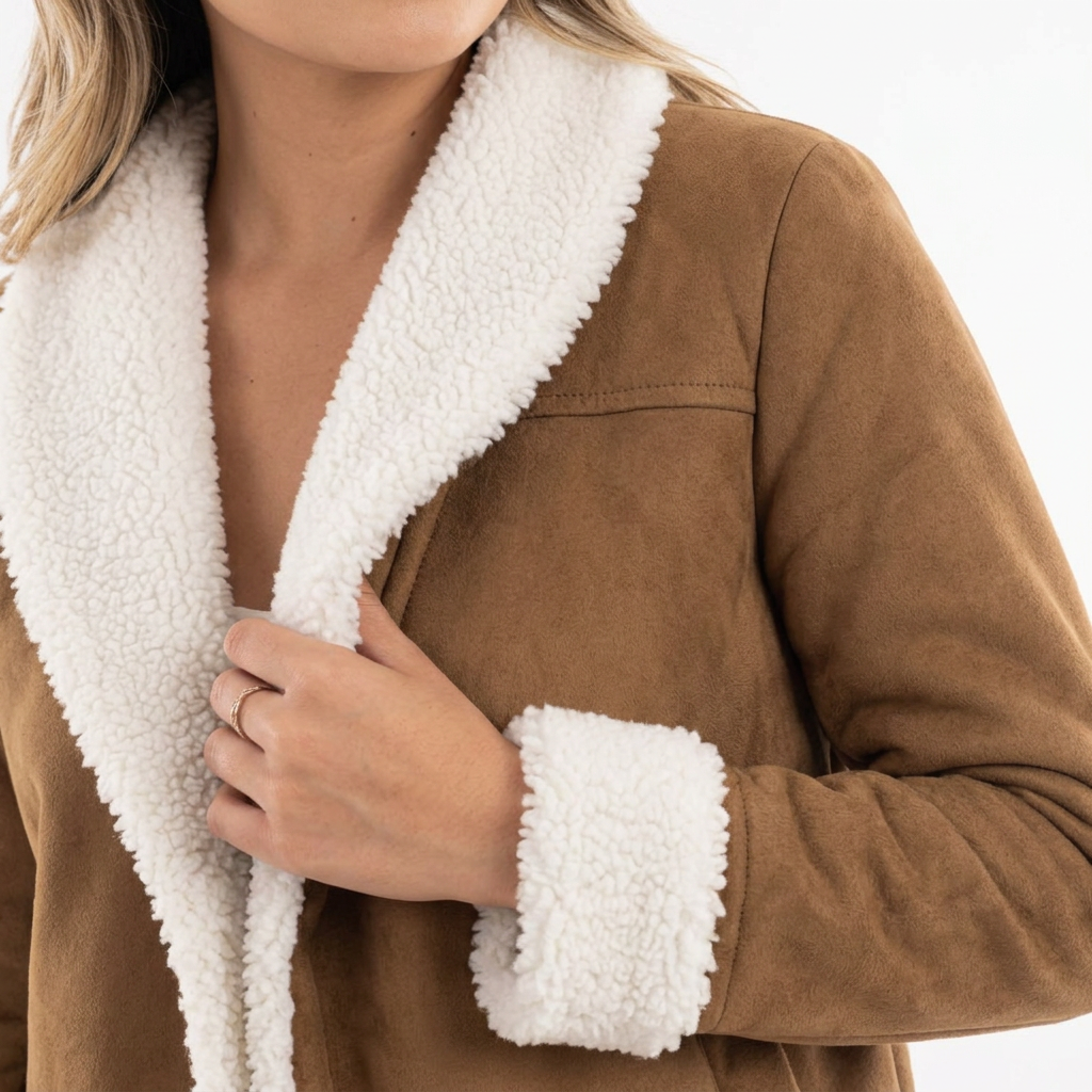 Women's Suede-Effect Fall Jacket