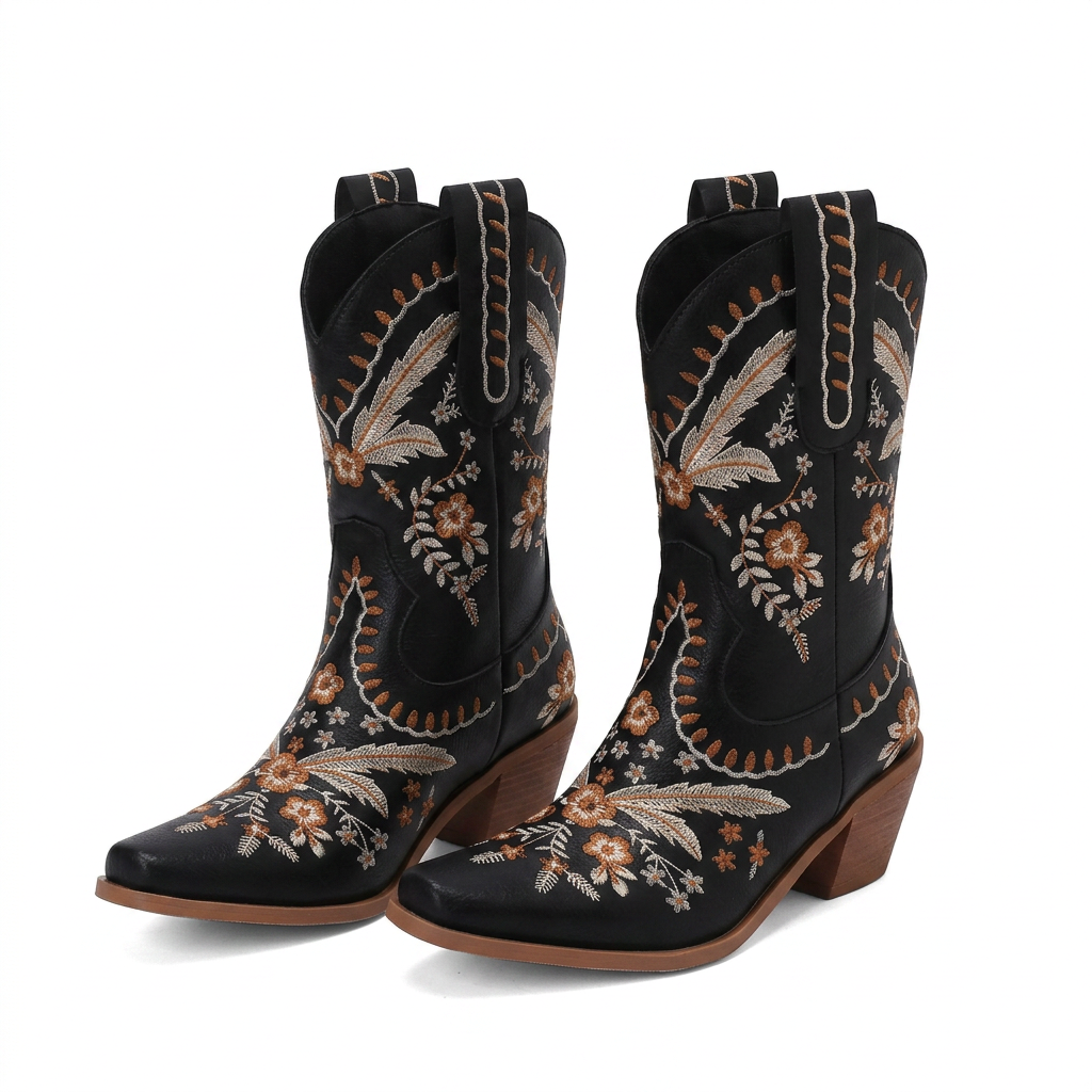 Knee-High Embroidered Cowboy Boots