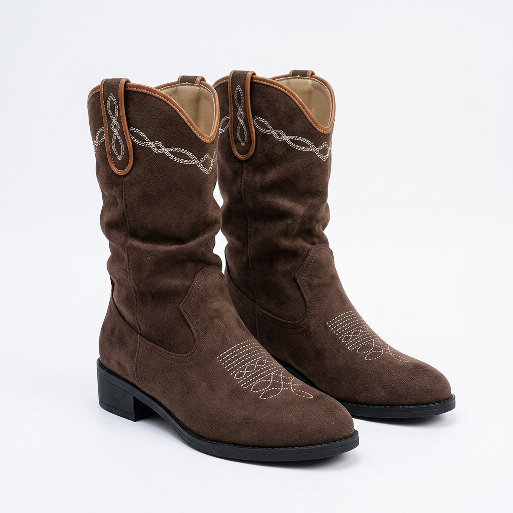 Vintage Embroidered Cowboy Boots