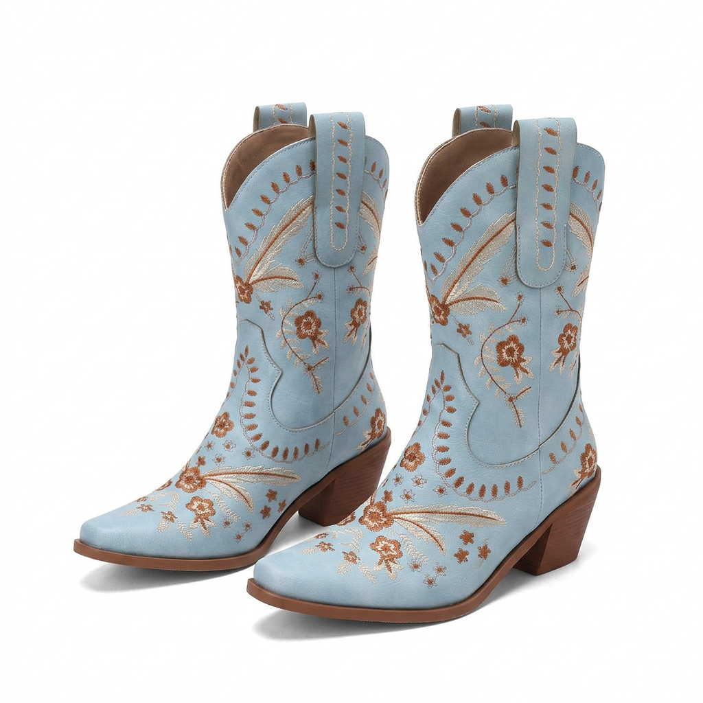 Knee-High Embroidered Cowboy Boots