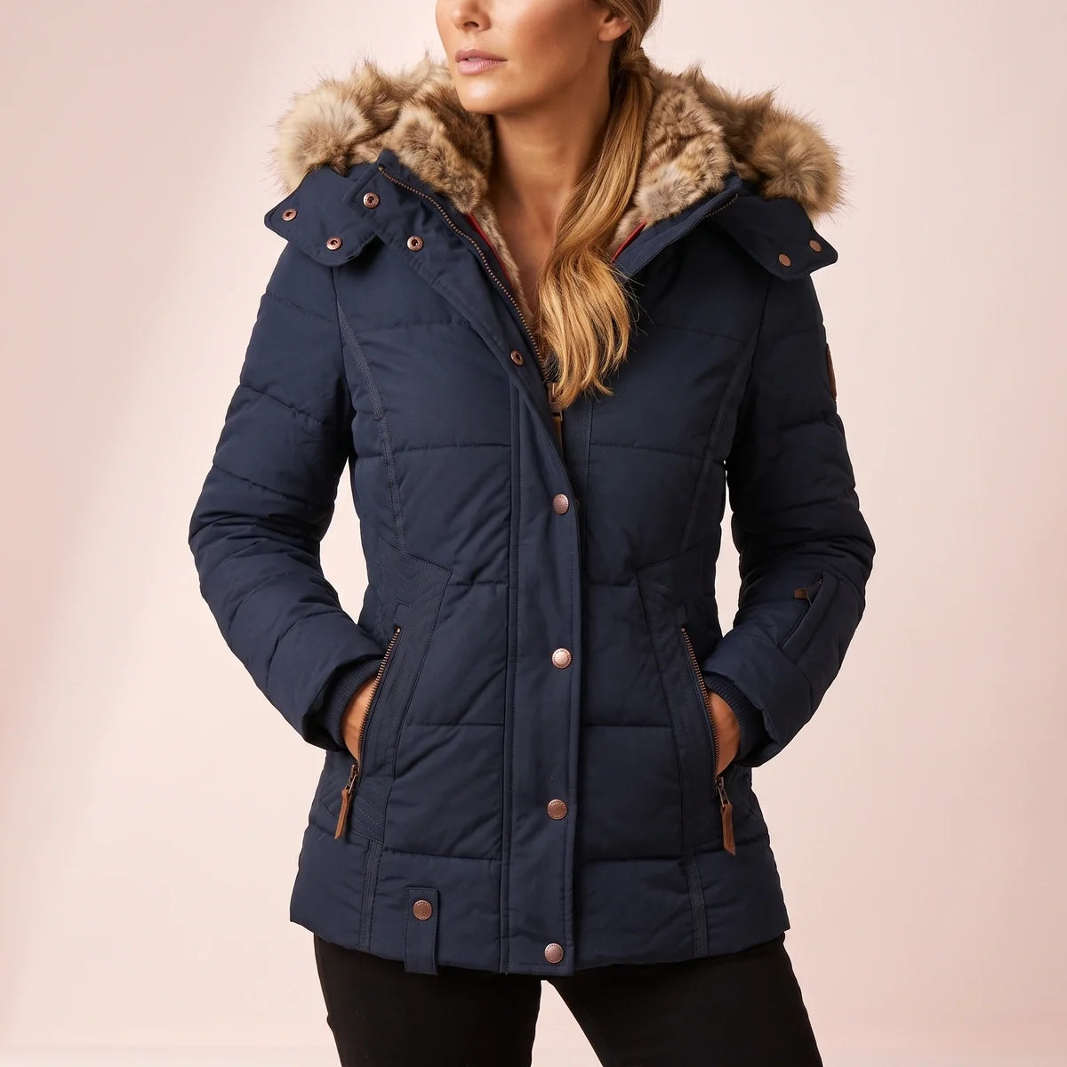 Magnolia Fur Trim Hooded Puffer Jacket