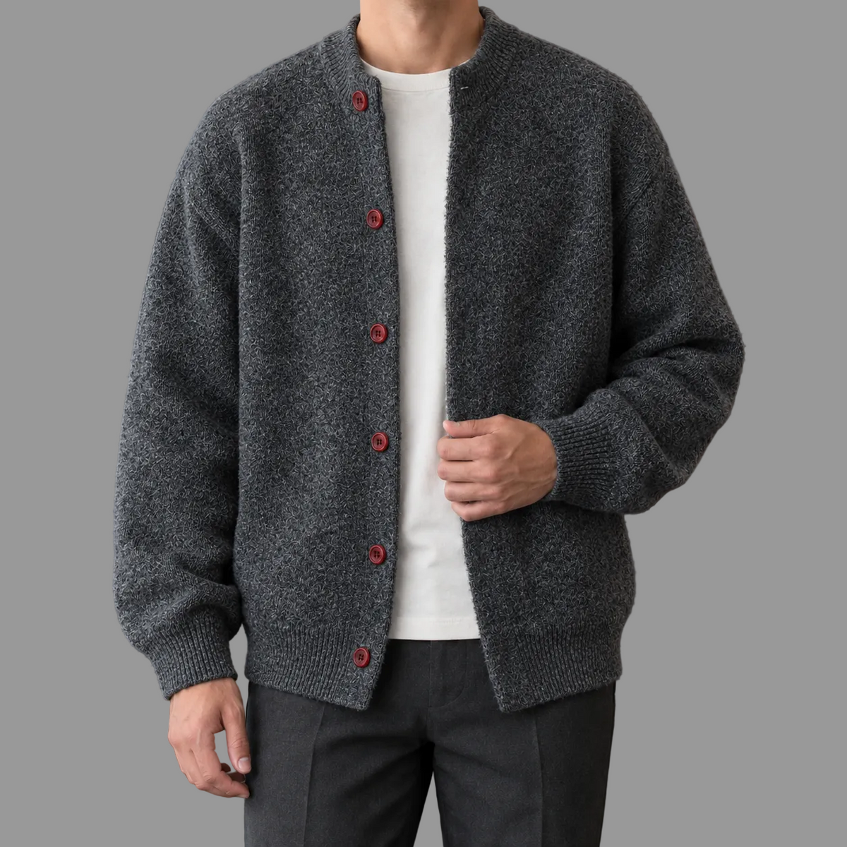 Magnus - Men's Button-Front Relaxed Cardigan