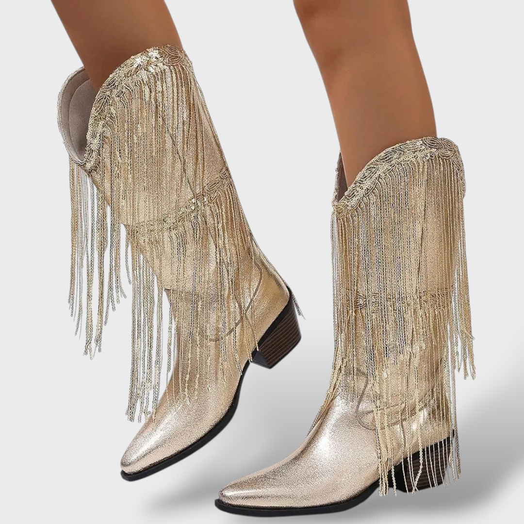 Women's Vintage Fringe Cowboy Boots