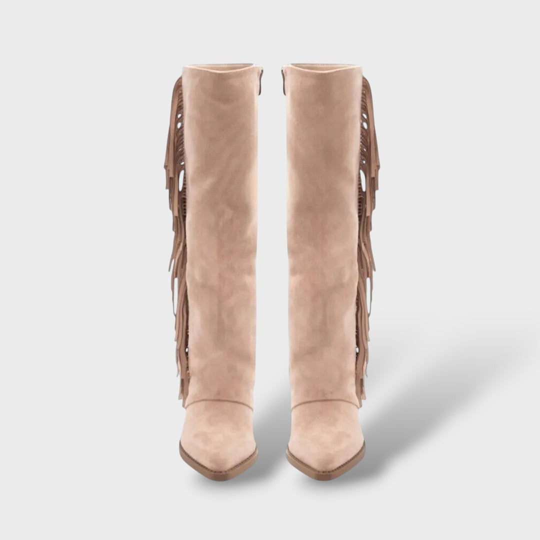 Women's Fringe High-Heel Cowboy Boots