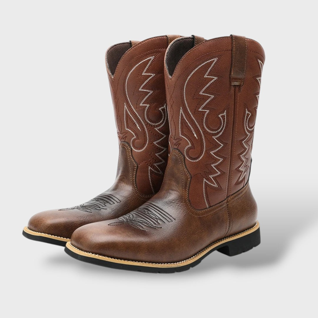 Men's Retro Embroidered Cowboy Boots