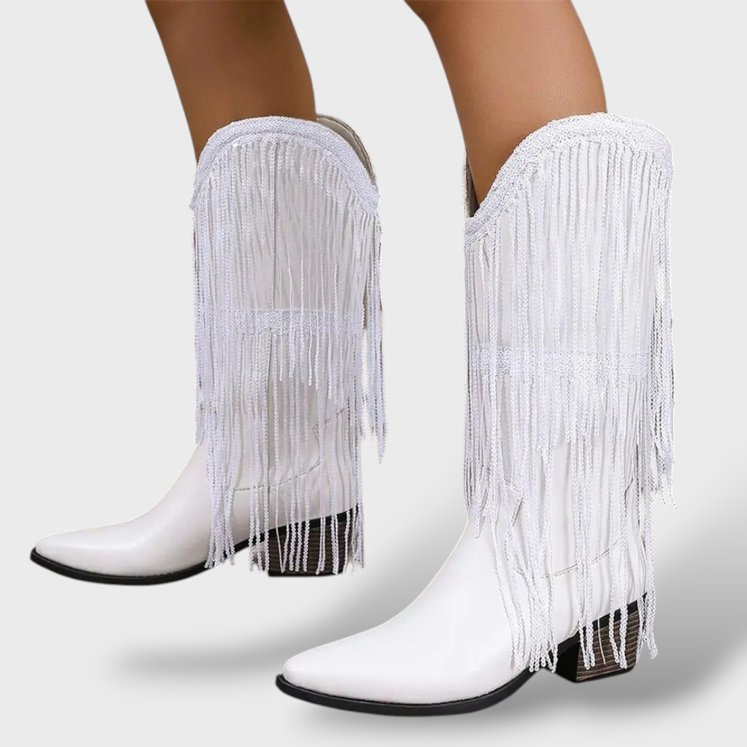 Women's Vintage Fringe Cowboy Boots