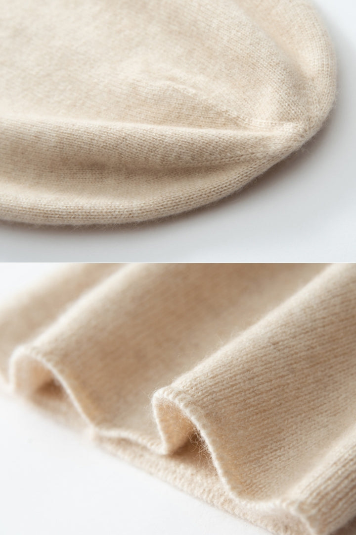 Imelda Cashmere Slouchy Ear-Cover Beanie