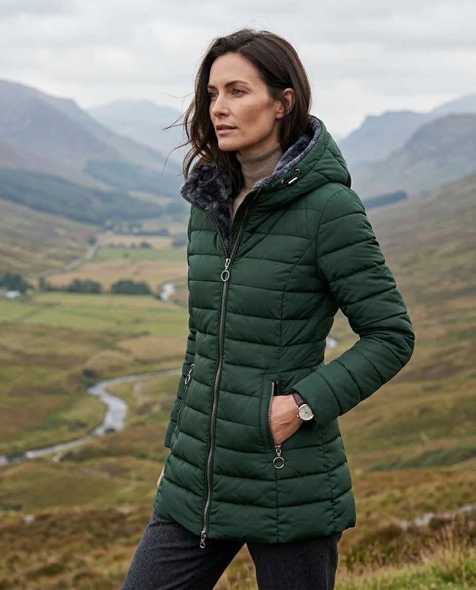 Fortuna Faux Fur Lined Hooded Puffer Coat
