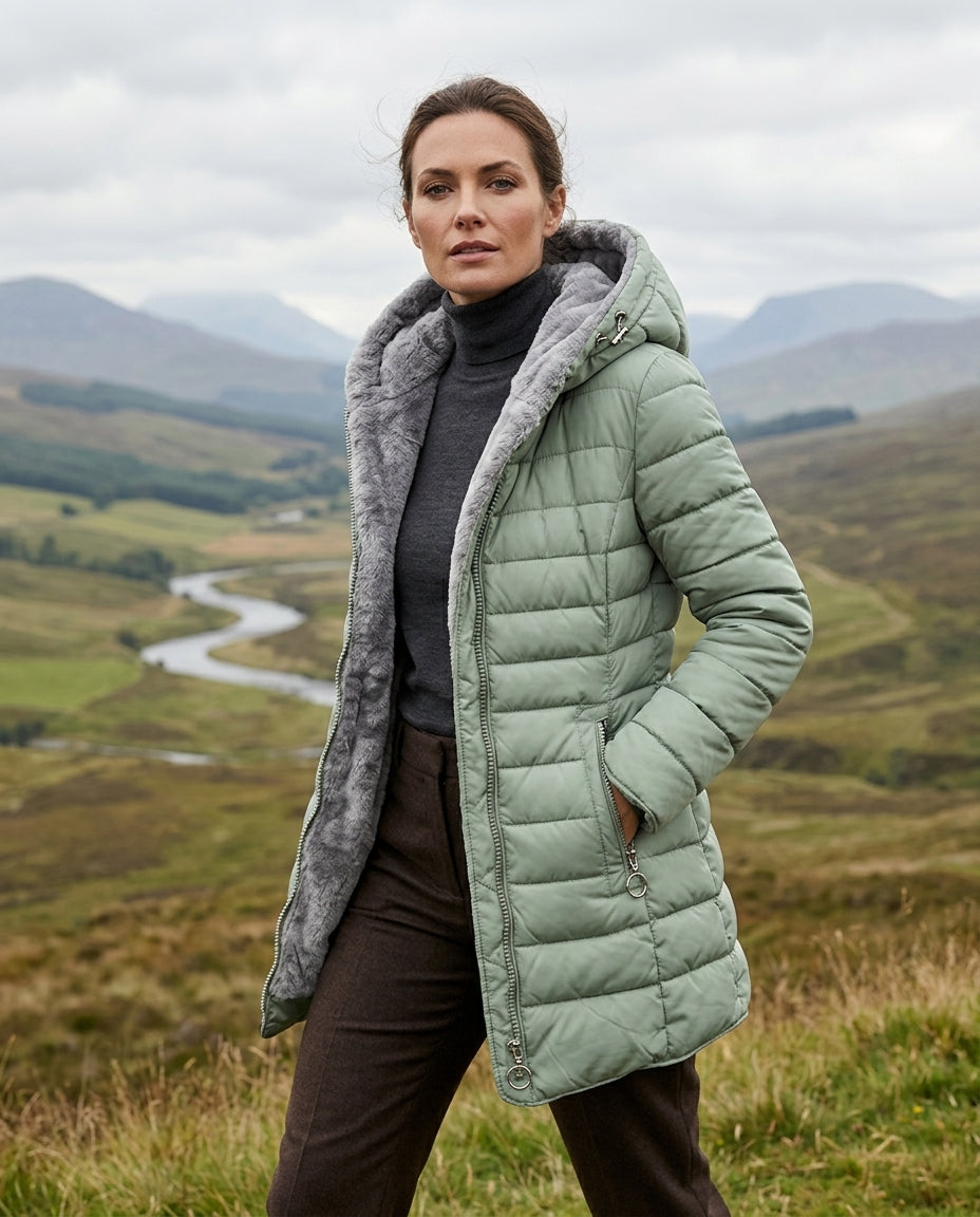 Fortuna Faux Fur Lined Hooded Puffer Coat