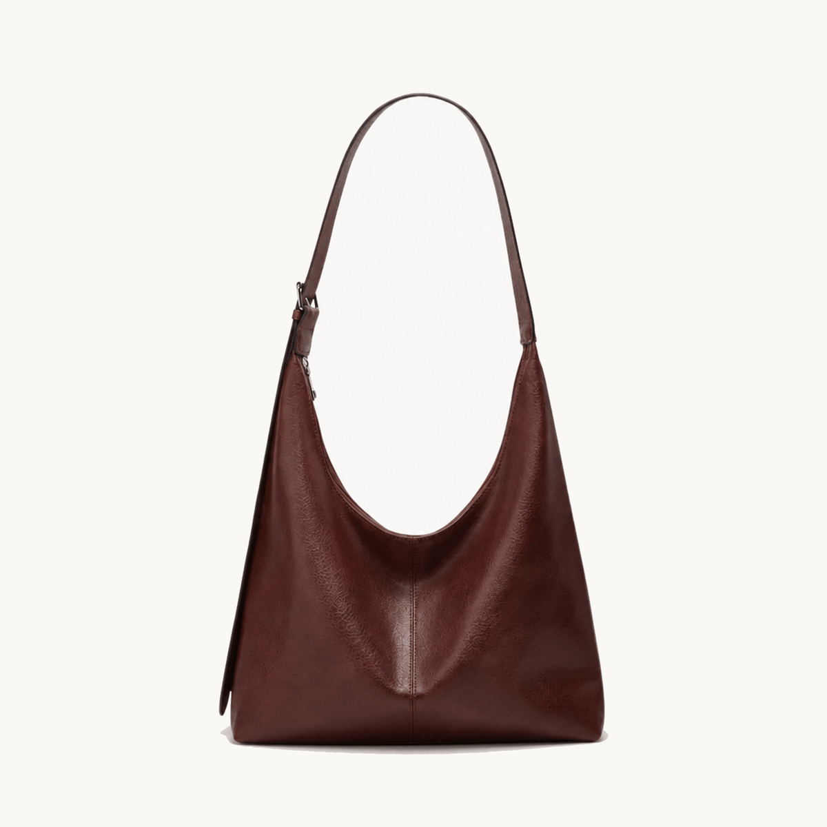 Elspeth Slouchy Vegan Leather Hobo Shoulder Bag
