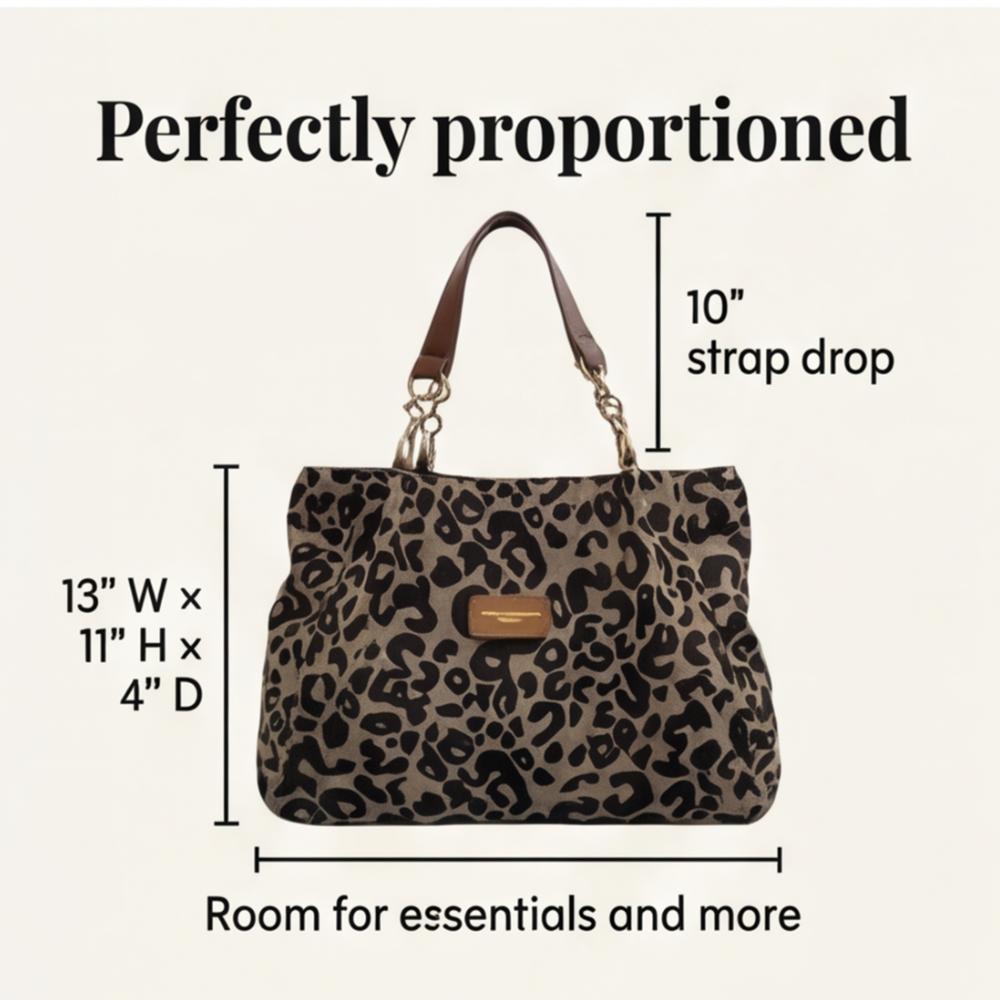 Lynxe Leopard Woven Canvas Chain Shoulder Bag