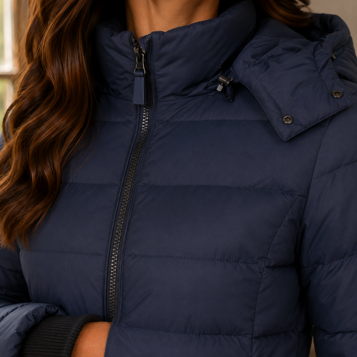 Flavie Longline Hooded Quilted Puffer Coat