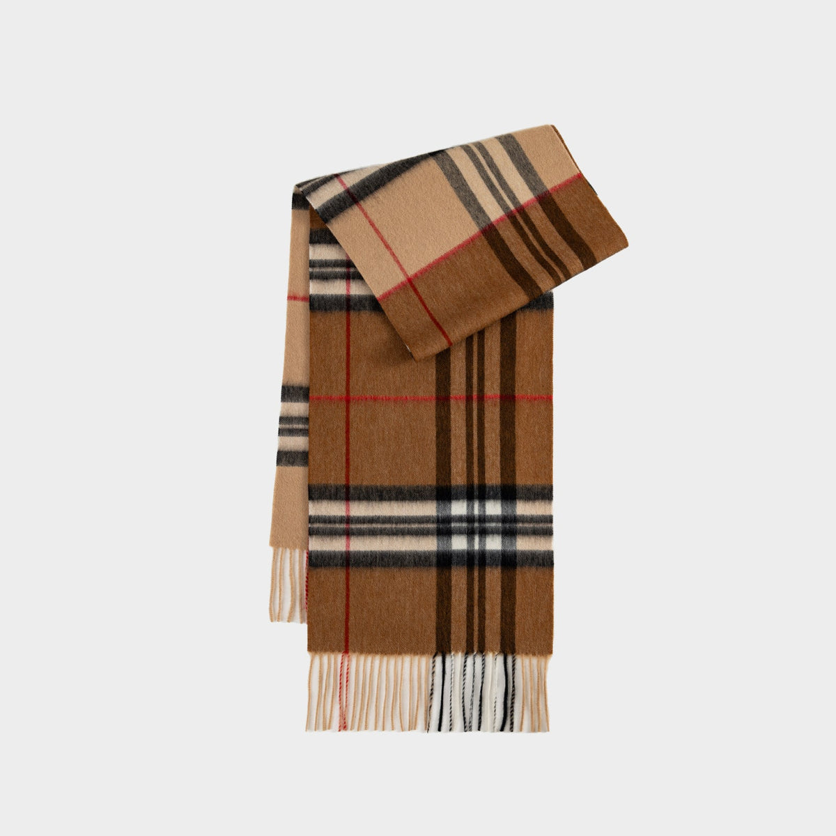 Johanna Plaid Lamb Wool Fringed Scarf