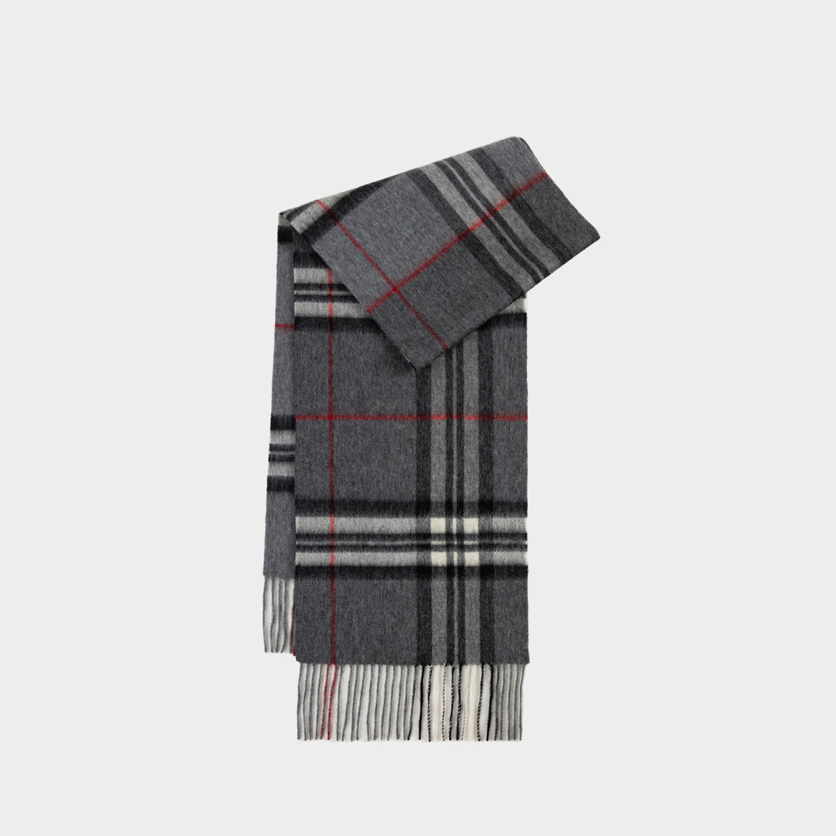 Johanna Plaid Lamb Wool Fringed Scarf