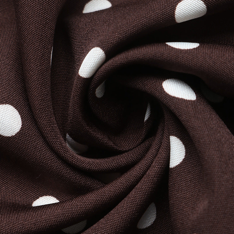 Moira Polka Dot Square Neck Maxi Dress