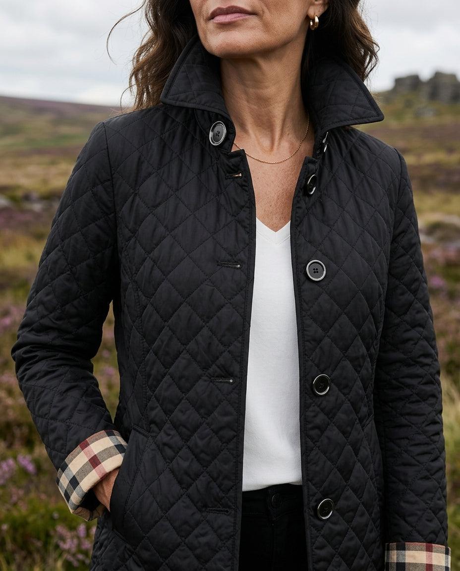 Dionne Diamond Quilted Button Jacket