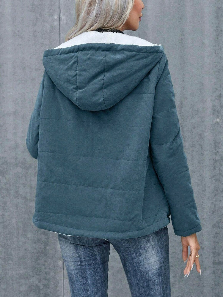Pomona Sherpa Lined Quilted Hooded Jacket