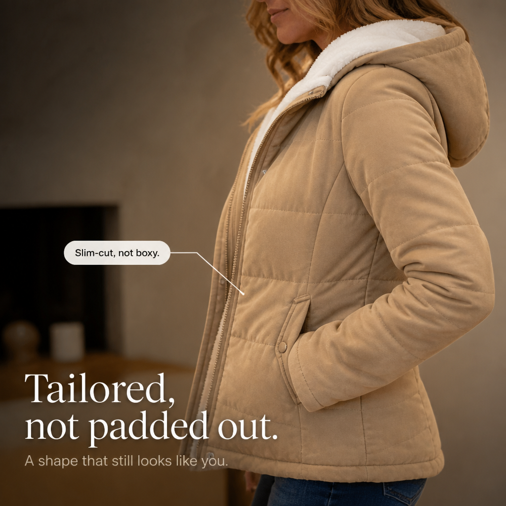 Pomona Sherpa Lined Quilted Hooded Jacket