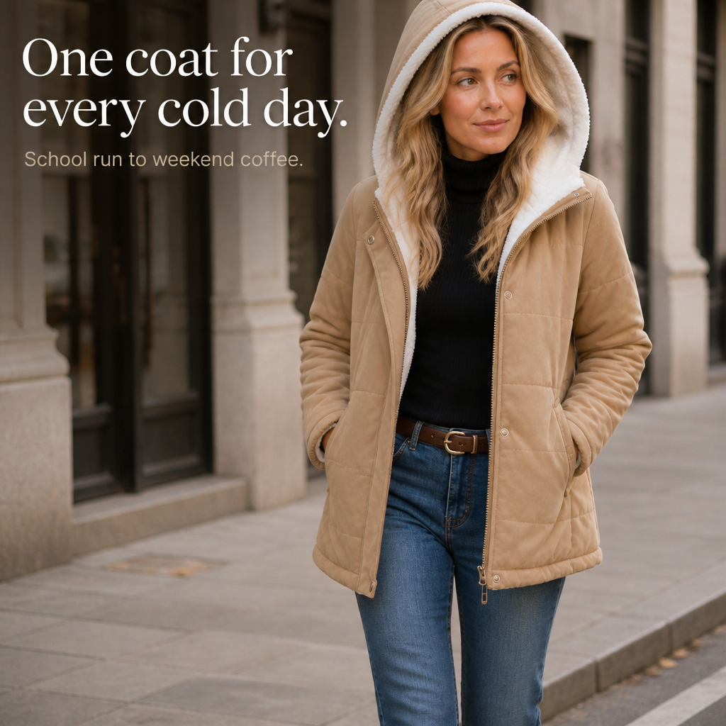 Pomona Sherpa Lined Quilted Hooded Jacket