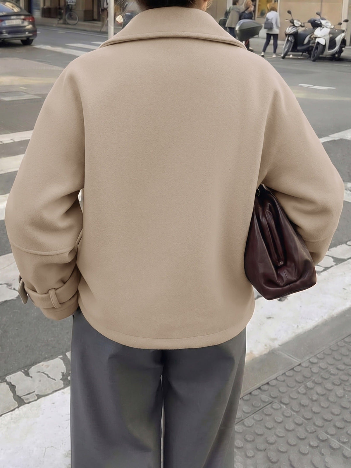 Helka Short Wool Drop-Shoulder Jacket