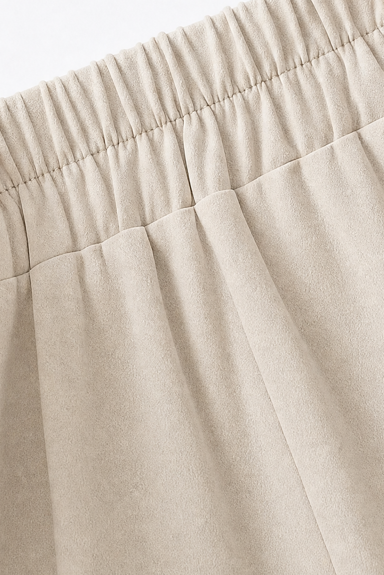 Lieke Metallic-Button Wide-Leg Trousers