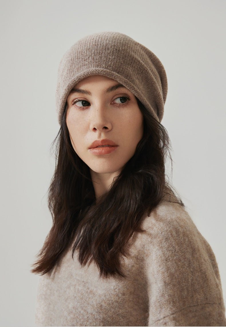 Alma Pure Wool Slouchy Rolled-Edge Beanie