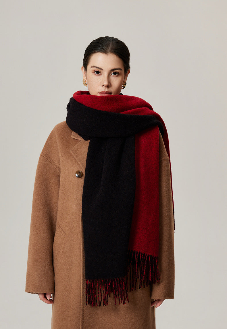 Desiree Reversible Lamb Wool Blanket Scarf