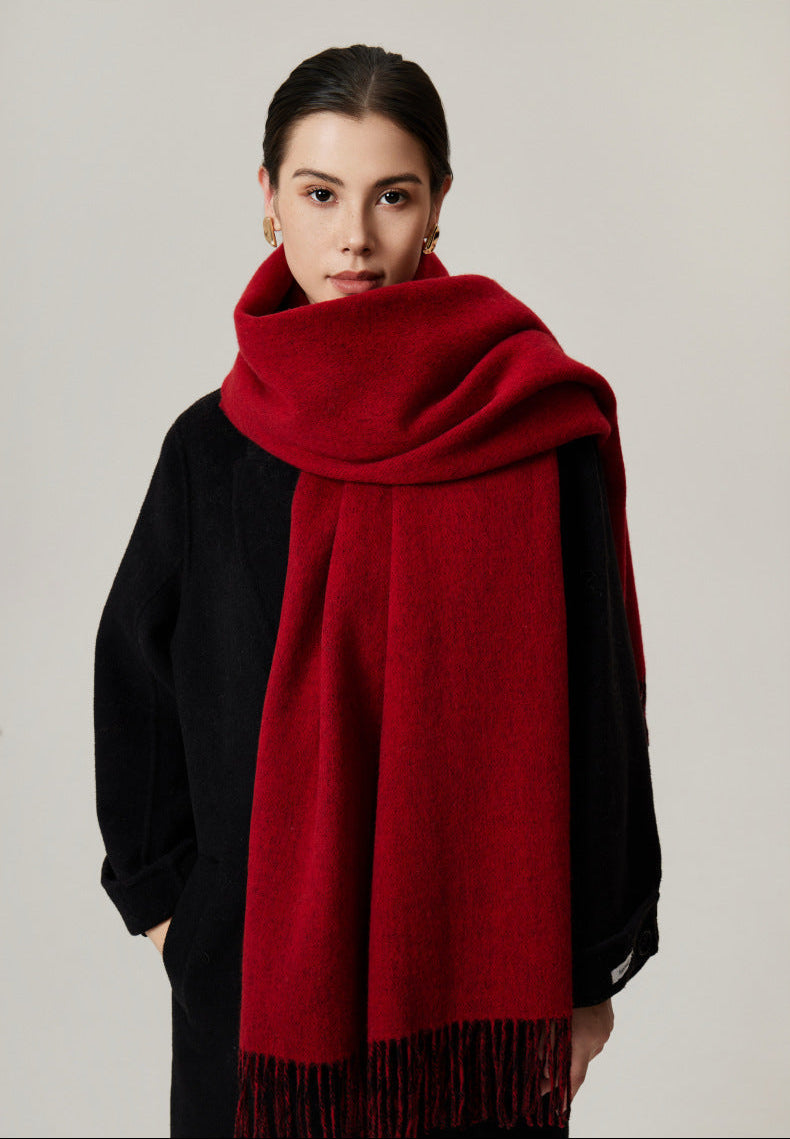 Desiree Reversible Lamb Wool Blanket Scarf