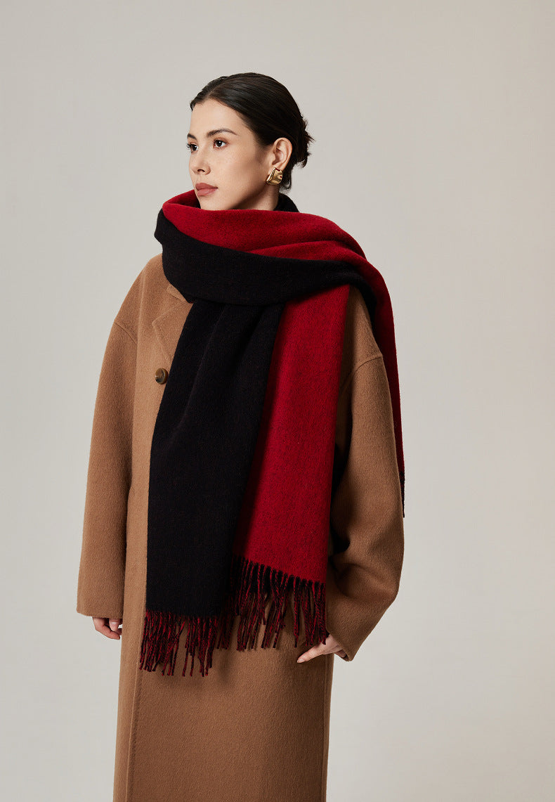 Desiree Reversible Lamb Wool Blanket Scarf