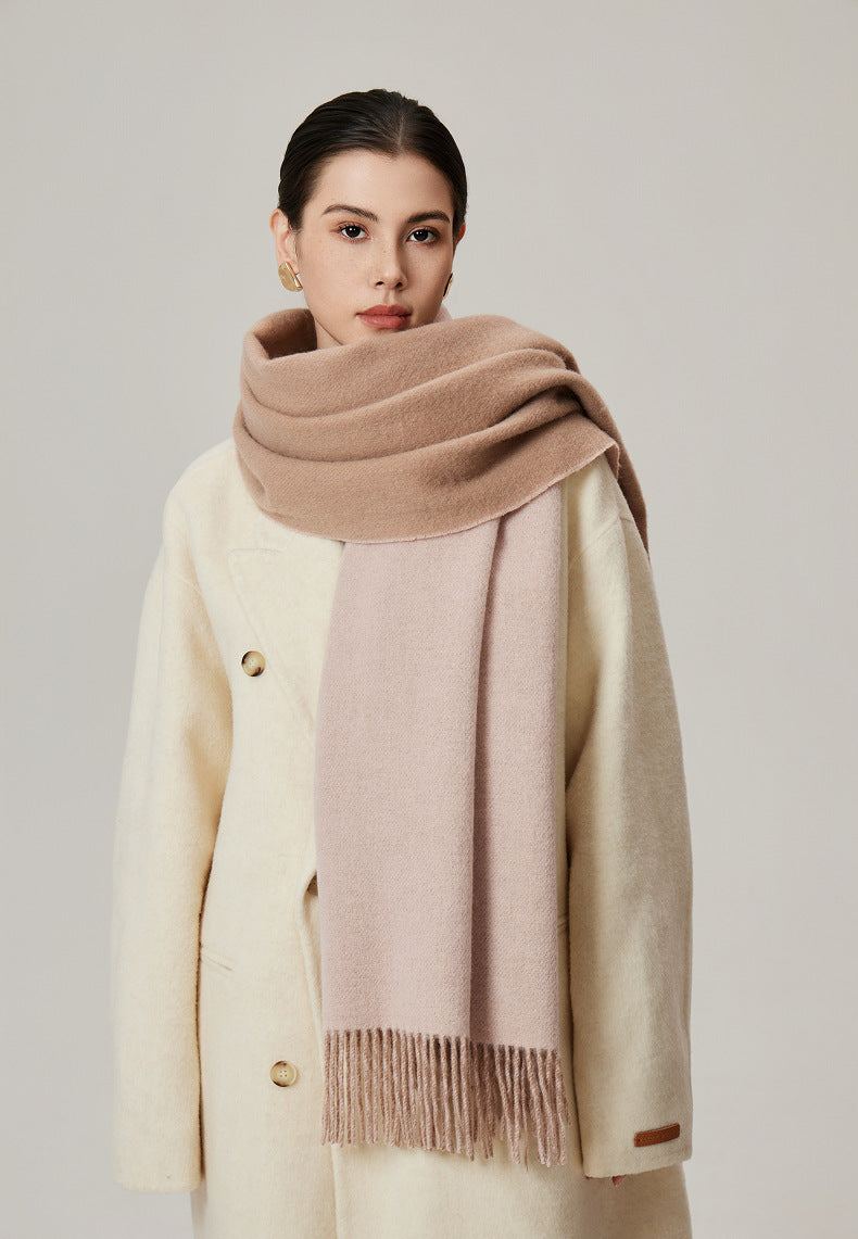 Desiree Reversible Lamb Wool Blanket Scarf